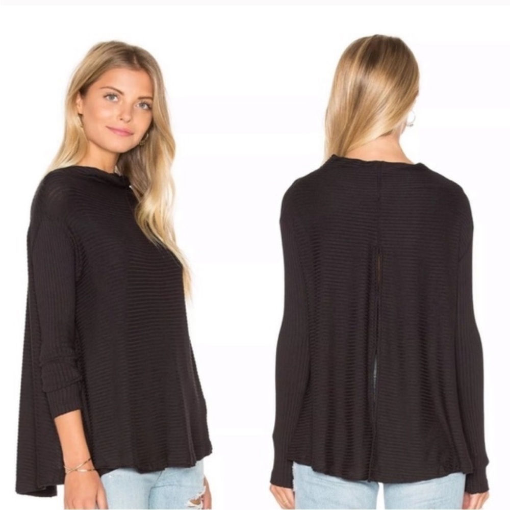 Free People Lover Rib Split Back Pullover - Picture 2 of 4
